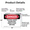 Signmission Electric Shock Hazard Risk Swim At Your Own Risk Danger Sign, Aluminum, 14in W x 10in L, 2PK OS-2PACK-DS-A-1014-L-2542 - alternate 3